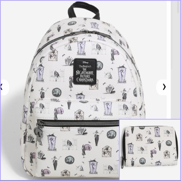 LOUNGEFLY NBC Pastel MINI BACKPACK & WALLET - Picture 2 of 11